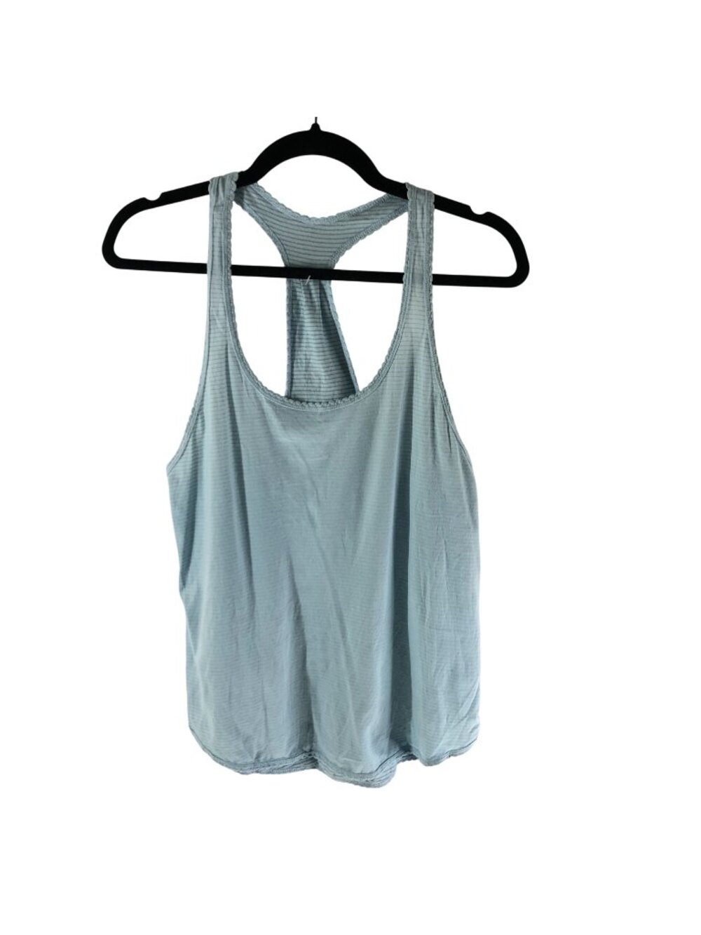 Lululemon 105 F Singlet Tank Top Striped Blue 6?